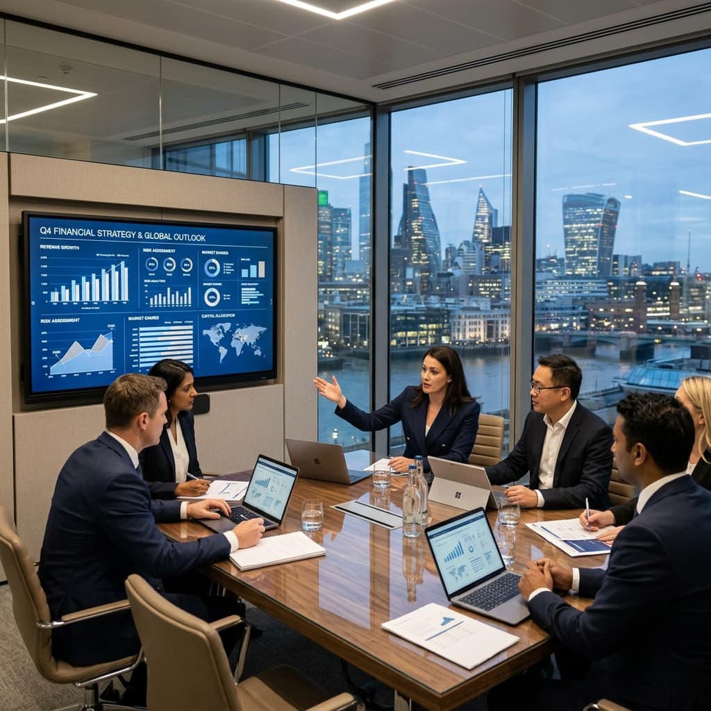 Elonpay Strategy Team Collaborating in London Boardroom